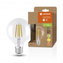 Ledvance E27 Besonders Effiziente LED Kugellampe Globe 95 Classic 3,8W wie 60W 3000K warmweißes Licht